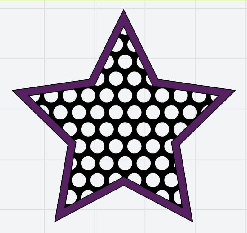 14, Place new star outline on top of polka dot