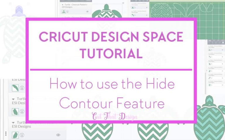 How to use the Hide Contour Feature in Cricut Design Space