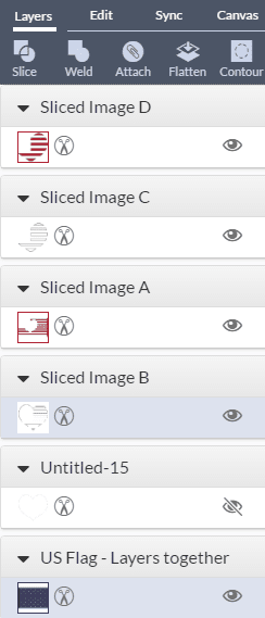 Slice tool in cricut design space