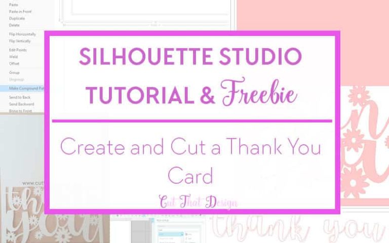 Create a Thank You Card in Silhouette Studio + Free SVG & DXF cutting file