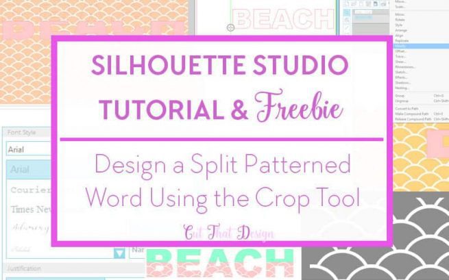Design a Split Patterned Word using the Crop Tool in Silhouette Studio + Free SVG & DXF File.