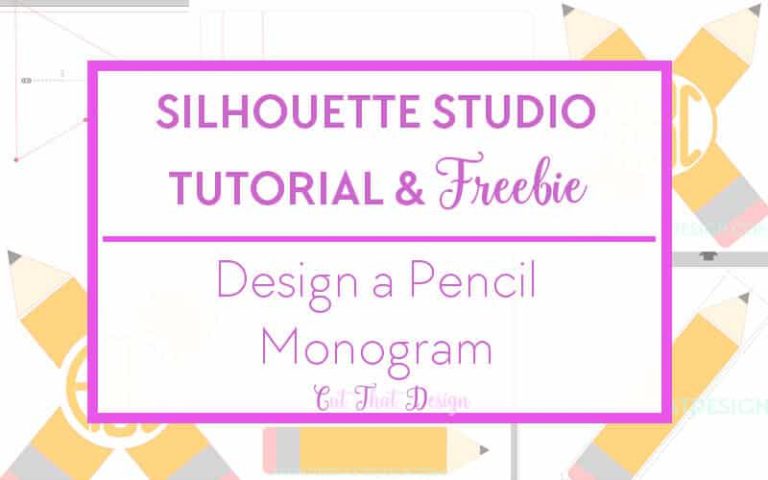 Design a Pencil Monogram in Silhouette Studio + Free SVG & DXF files