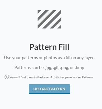1, Upload images and select 'Upload Pattern'