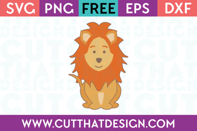 Free Cute Little Lion SVG Cutting File