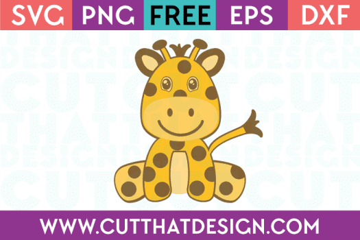 Free Baby Giraffe SVG Cut