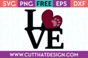 Love Word Art SVG
