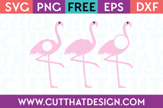 Flamingo Monogram Free SVG Cuts