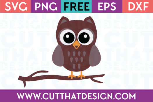 Free Owl on a Branch SVG Cut File