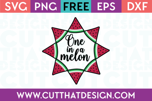Free SVG Files One in a Melon Frame