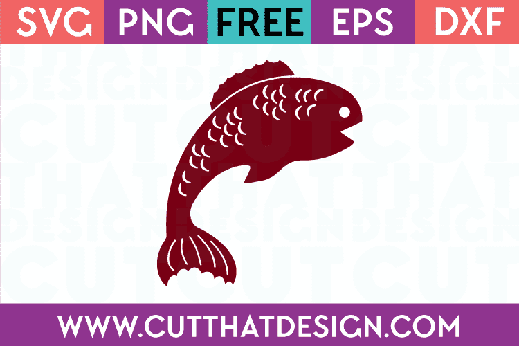 Download Free SVG Files | Jumping Fish Design Cut That Design