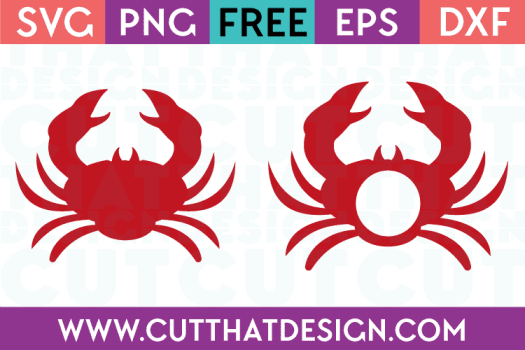free crab monogram svg