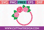 262-Rose-Circle-Monogram-Frame-Design-2 Free SVG Circle Frames for Silhouette Cameo