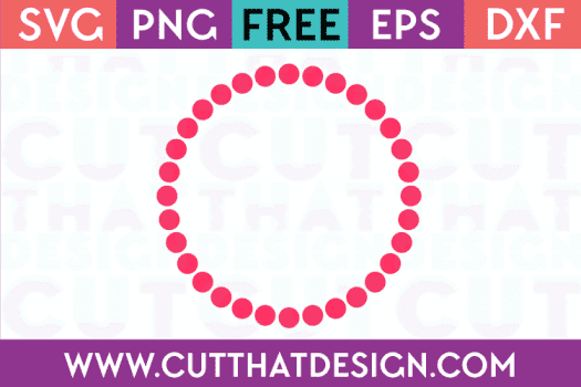 Free Polka Dot Circle Frame for Silhouette