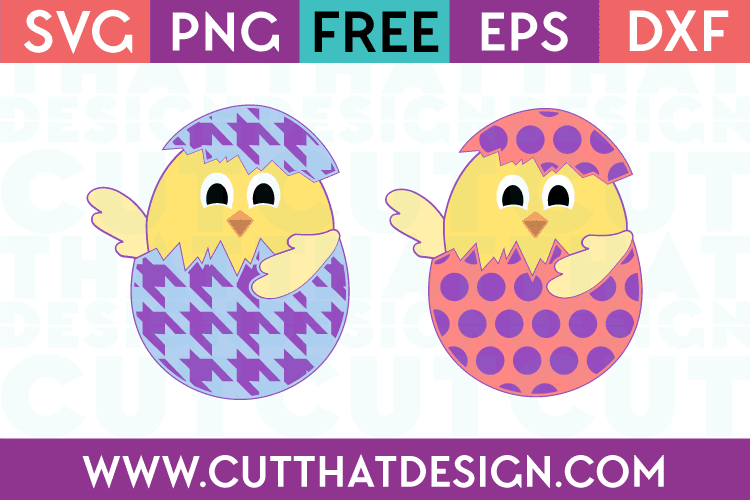 Free Patterned Chicks in Eggs SVG Cutting Files