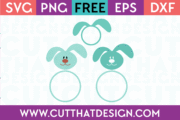 51-Easter-Bunny-Head-Monogram-Frames-2 Free Easter Bunny Head SVG