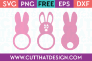 SVG Free Easter Bunny Monogram Set