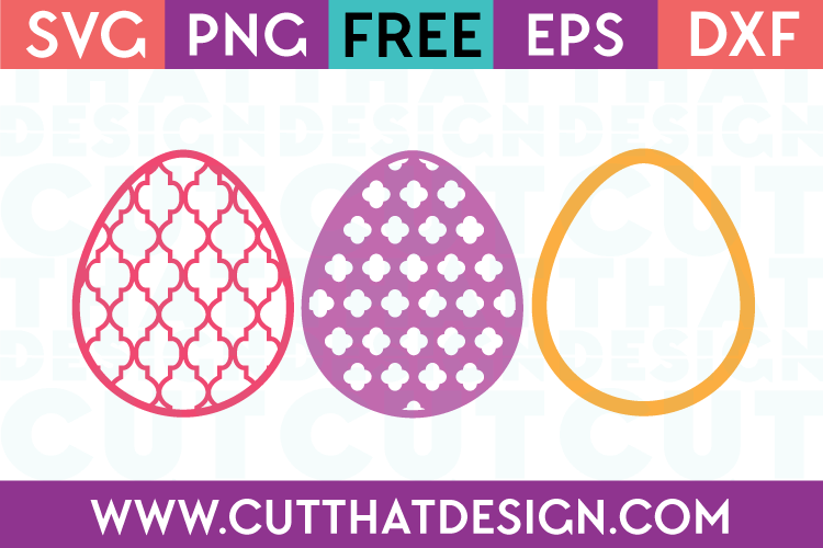 Free Easter Egg SVG Patterned Eggs