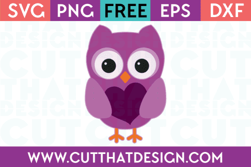 Valentine Owl Free SVG File