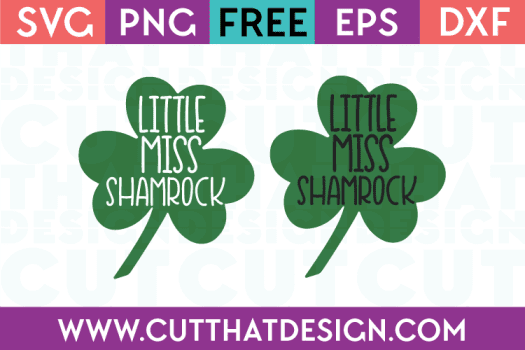 Free Little Miss Shamrock SVG