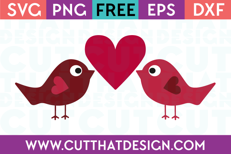 Free Valentine bird svg cutting files