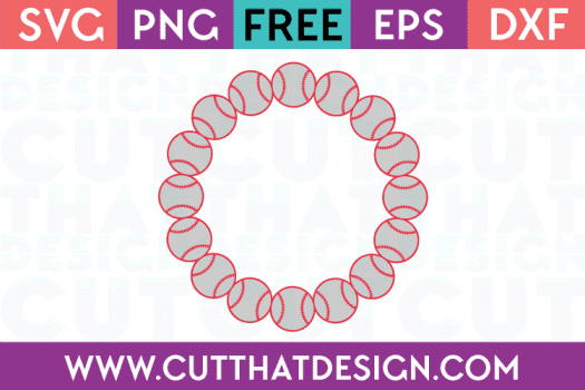 Free Baseball Circle Frame for Silhouette Cameo