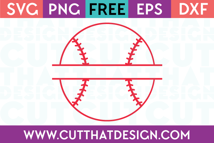 Download Free Svg Files Baseball Split Monogram Design Cut That Design