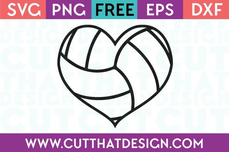 Silhouette Dxf Svg Jpg Pdf Png Volleyball Outline With Doodle Heart Svg Ball Svg Clipart image Eps Design Cameo Cricut Svg image