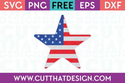 Free SVG Files USA Flag Star Design
