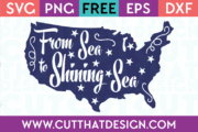 400-USA-Outline-From-Sea-to-Shining-Sea-Quote-Design-3 Free SVG Files From Sea to shining Sea US Outline