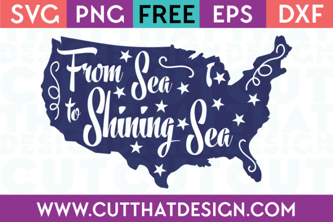 Free SVG Files From Sea to shining Sea US Outline