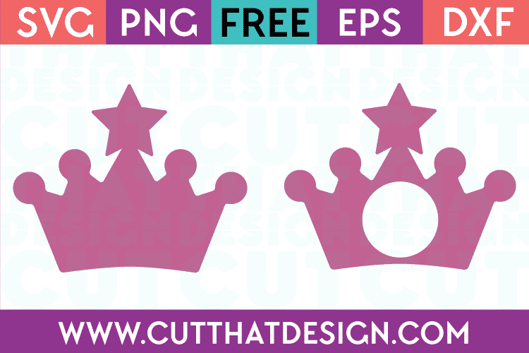 Download Free SVG Files | Princess Crown Silhouette Monogram Design ...