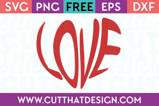 Free Word Art Heart SVG
