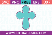 Cross Outline SVG Free