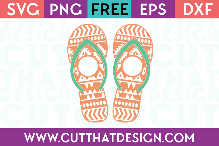 Free Flip Flop SVG Aztec