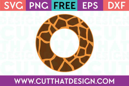 Giraffe Circle Frame SVG