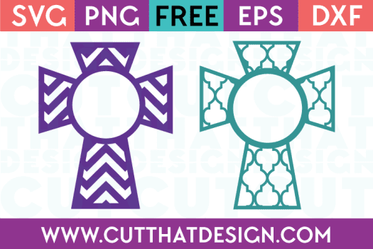 Cut That Design Monogram Cross Designs Set 1 SVG