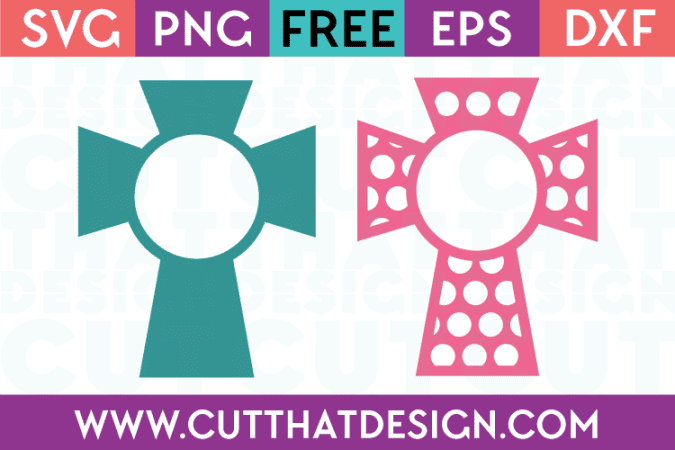 Cut That Design SVG Free Cross Monogram