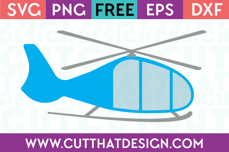 Free Helicopter SVG Cutting File