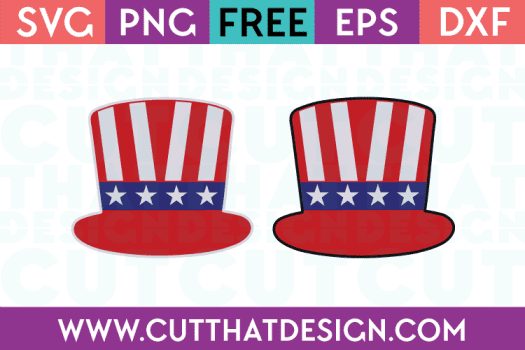 Free SVG Files Uncle Sam Hat Patriotic Designs