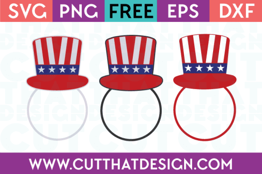 Free SVG Files Uncle Sam Hat Circle Monogram Designs