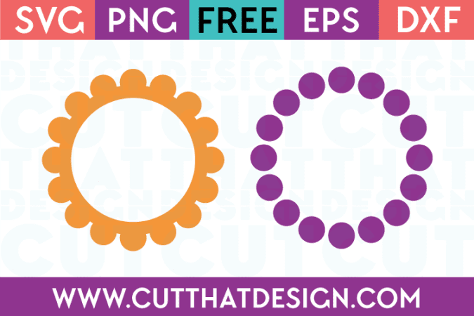 Polka Dot Circle Frame SVG Cutting Files from Cut That Design