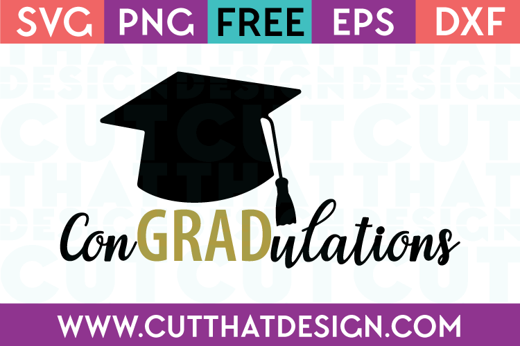 Download Free SVG Files | ConGRADulations Graduation Cap Design Cut ...