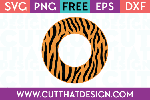 Tiger Print Circle Frame SVG