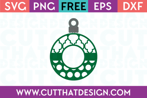 Christmas Bauble Monogram Design – Polka Dot and Moroccan Pattern