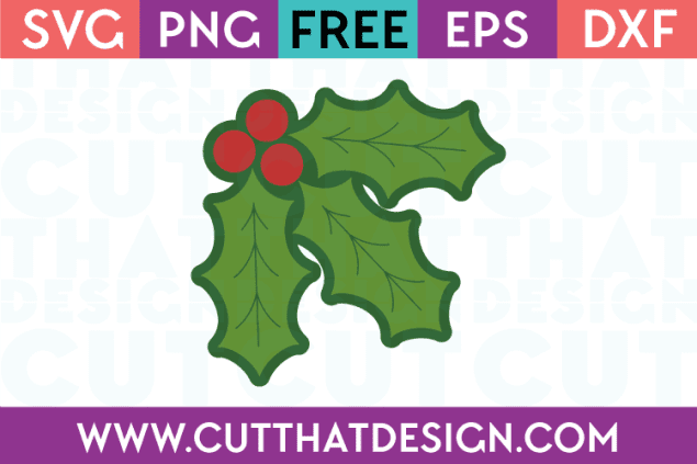 Free Christmas Holly Design SVG | Cut That Design