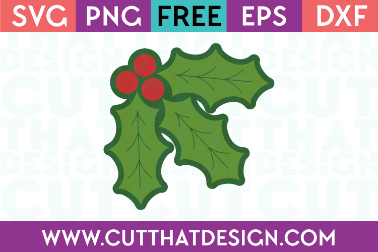 Christmas Holly SVG Free Cutting File