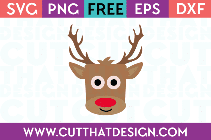 Reindeer Square Head SVG Free