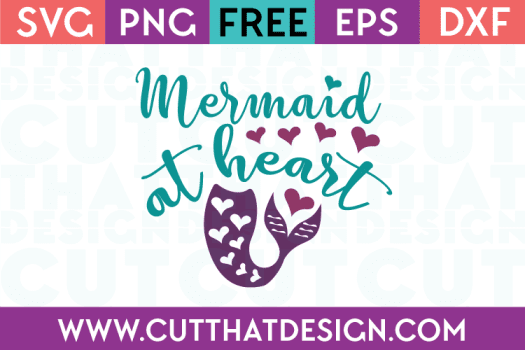 Mermaid at Heart SVG File Free
