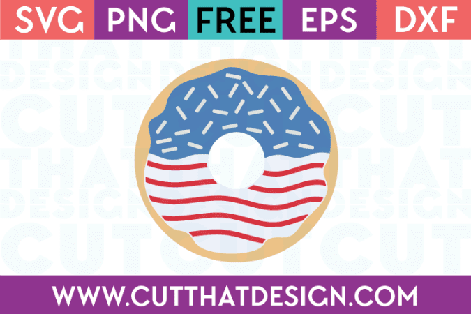 Free SVG Files Patriotic Donut Design 1