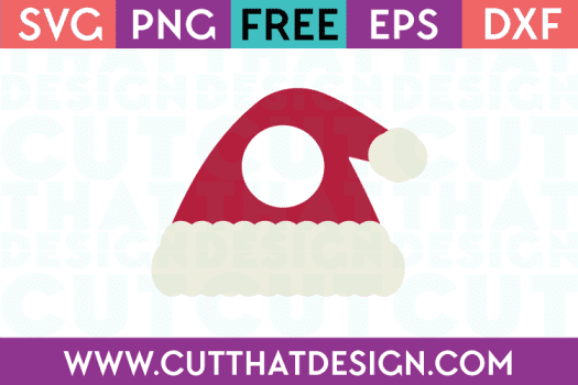 Santa Hat Free SVG Monogram
